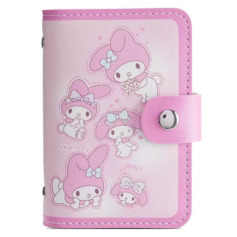 Кошачья сумка-кошелек с монетами, принт картона PU, печать SANRIO Kuromi Kaw