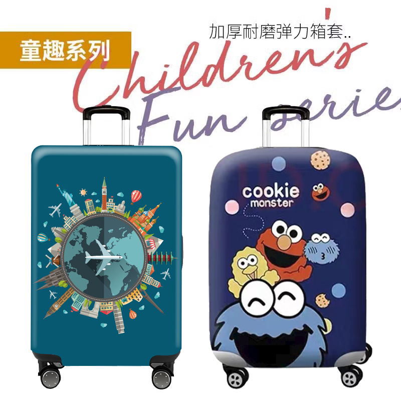 Luggage Protective Cover, Checked-In Anti-Fall Thickened Elastic Suitcase Cover, Universal All-Inclusive Trolley Case Dust Cover