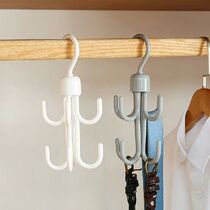 Plastic Storage Hooks Rotatable Hangers Tie Belt Clothes
