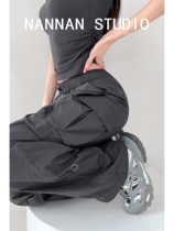 Keileshi quick-drying straight overalls for women 2024 summer assault pants with functional pockets loose wide-leg paper bag pants