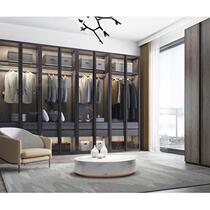 Customized minimalist narrow frame tempered glass cabinet door aluminum frame glass door swing door wine cabinet door bookcase door wardrobe door