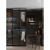 Minimalist glass cabinet door custom wine cabinet bookcase cupboard glass door with aluminum alloy tempered glass wardrobe door