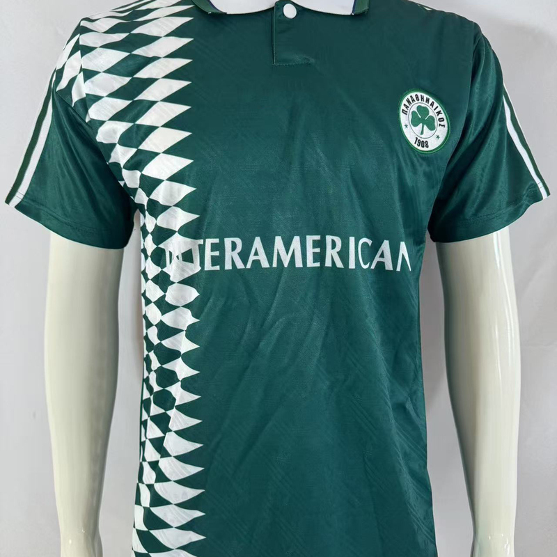 Panathinaikos Retro Jersey 1995-1996 Home and Away Old Football Uniform 99-00 Season Fan Version