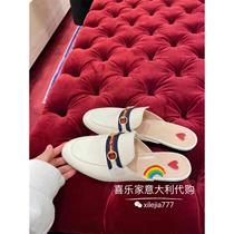 (Ga: 7777615) Sheep Japanese special slippers new style hoof buckle toe-toe lazy half-person womens shoes