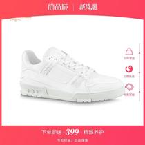 (Ga: 7777615) Mens soft leather white casual sneakers