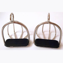 2024 new safety pedals safety stirrups saddle harness accessories electroplated stainless steel safety stirrups safety