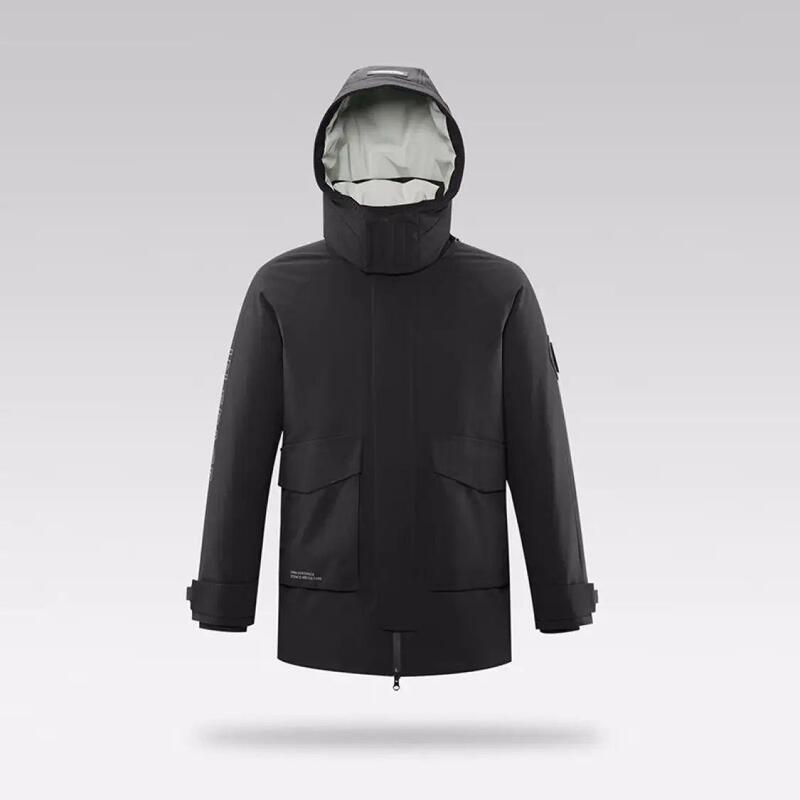 Haijianbao 24 Thickened Goose down Jacket for Men with Chinese Aerospace Three-Proof Technology and Letter Embellishments, 90% Goose down for Men