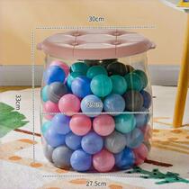 Bucket toy baby shoe storage transparent storage box stool multi-functional childrens home storage doll living room plastic