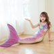Children's Mermaid Tail Swimsuit Summer Three-Piece Set for Girls, Princess Dress Bikini, Split Hot Spring Swimwear