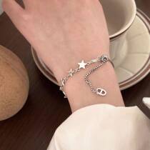 Yinruitai s925 sterling silver high-end five-pointed star bracelet female niche fresh and simple student Internet celebrity star hand jewelry