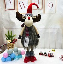 Christmas decoration Nordic creative Christmas deer standing fabric doll Christmas elk doll ornaments window counter