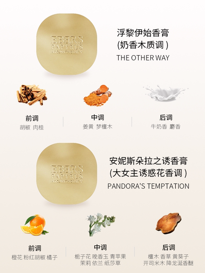 EBERS伊伯斯固体香膏女士持久留香便携香体膏香水礼