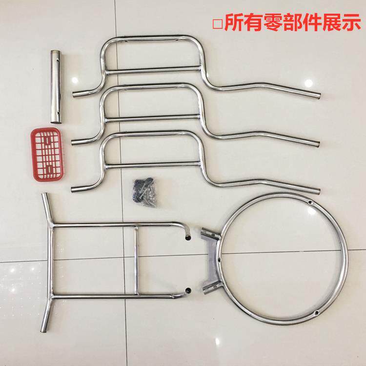 Умывальник 洗脸架子落地家用老式脸盆架农村三角老式不锈钢脸盆架