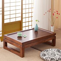 Japanese tatami coffee table Zen modern simple bay window table mortise and tenon solid wood kang table balcony small table