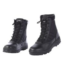 Mens Outdoor High-top Leather Boots Tactical Military Boots