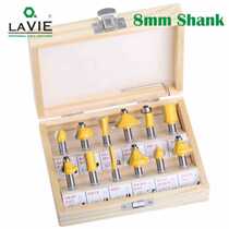 8-handle woodworking milling cutter 12-piece set Trimming knife chamfering knife tungsten steel alloy trimming machine tool head 12pc