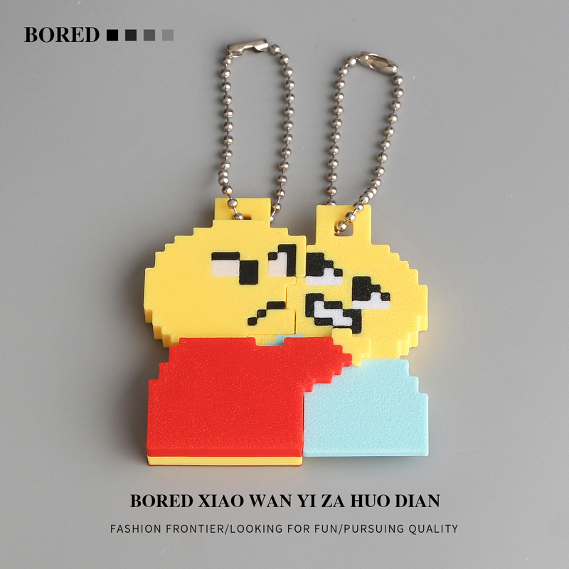 It's a Hug, Not a Fight! 3D Printed Toy Creative and Fun Face-Changing Expression Pack Keychain Bag Pendant
