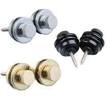 2Pcs Electric Guitar Bass Safety Straplock Strap Locks Flat