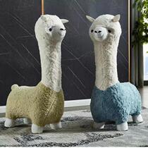 New childrens stool sofa leisure sitting stool animal stool cartoon alpaca seat living room decoration animal seat replacement