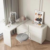 Bedroom cabinet dresser modern} table main TV cabinet makeup solid wood cream simple bedroom all-in-one style makeup