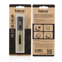 Lens pen sandalwood four-tooth rake three-tooth rake middle oil pen retro dual-purpose garden timeline lettering souvenir bamboo wood