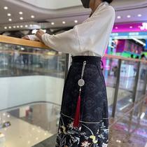 Horse face skirt accessories forbidden long style womens ancient style waist pendant waist pendant new Chinese style imitation jade pendant tassel waist pendant