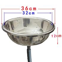 Stainless steel washbasin home bathroom basin thickened round basin sink bathroom sink set basin