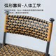 Rattan folding chair, household backrest chair, balcony plastic rattan chair, portable outdoor camping leisure chair, small stall chair