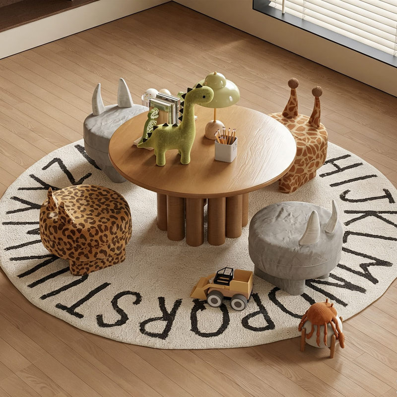 Children's Table and Chair Set in Mint Green Solid Wood for Sales Office, Study Table, Toy Table and Chair Combination, Home Use, Kindergarten Table and Chairs Children's Table and Chair Set in Mint Green Solid Wood for Sales Office, Study Table, Toy Table and Chair Combination, Home Use, Kindergarten Table and Chairs