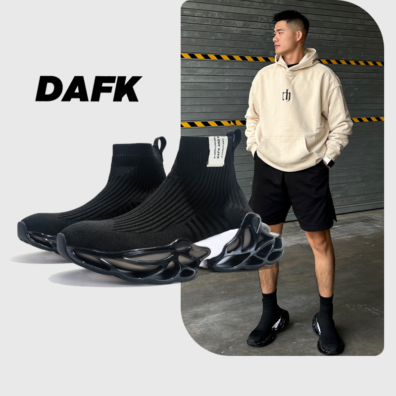 DAFK Men's Shoes, Fly-Knit Breathable Mesh, Comfortable, Versatile, Trendy, Casual, Sports, Height-Increasing, Thick-Soled Sock Shoes DAFK Men's Shoes, Fly-Knit Breathable Mesh, Comfortable, Versatile, Trendy, Casual, Sports, Height-Increasing, Thick-Soled Sock Shoes