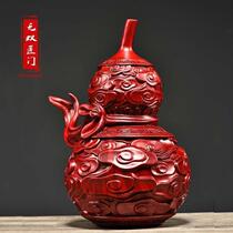 Red rosewood carved gourd ornaments solid wood mahogany living room housewarming home desktop porch decoration craft gifts