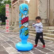 Boxing tumbler childrens boxing column childrens vertical household set Sanda inflatable sandbag training toddler toys