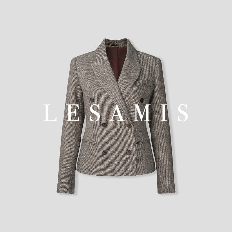 Lesamis·「Eternal Aesthetics」Top Luxury Line·Old Money Style Wool Herringbone Blazer 10568 Lesamis·「Eternal Aesthetics」Top Luxury Line·Old Money Style Wool Herringbone Blazer 10568