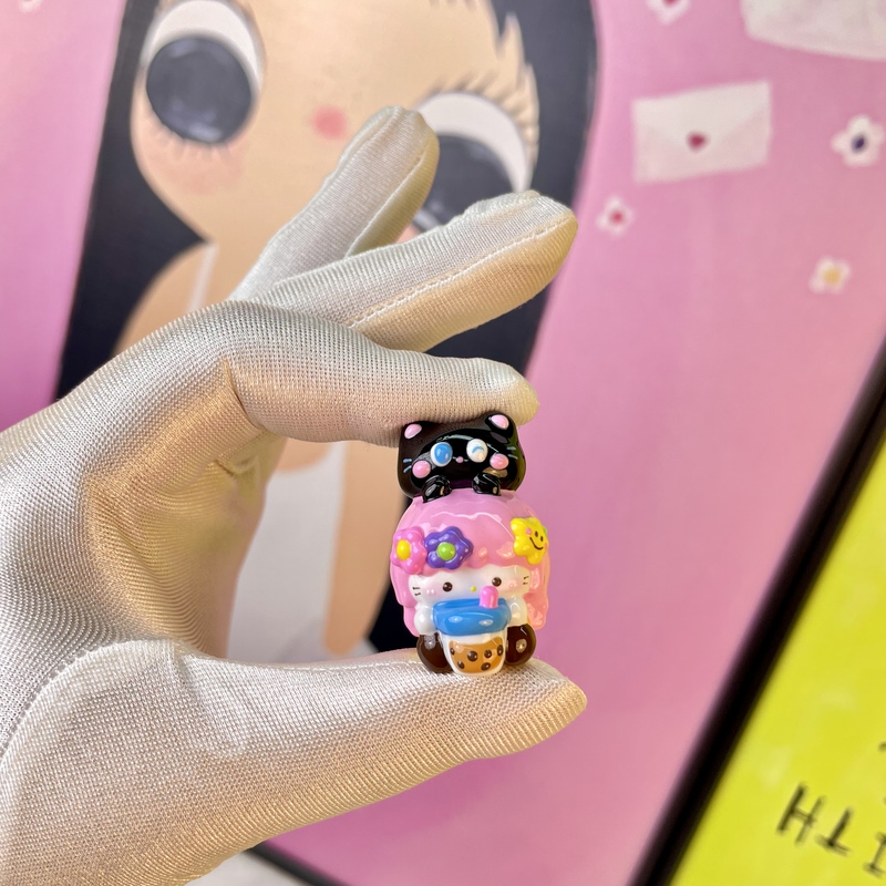 Hand-Painted Beads, Round Beads, Irregular Beads, Cartoon Hand-Drawn DIY 4.15 No. 2