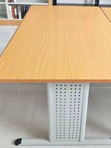 Steel-wood reading table library chair reading room table and chair combination reading table steel bookshelf school training table