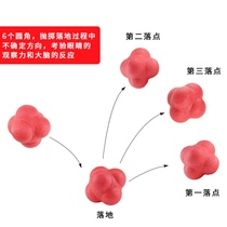 Hexagonal ball reaction ball sensitive ball change direction ball net badminton table tennis agility training device children speed reaction ball