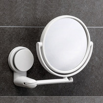Bathroom mirror punch-free bathroom mirror wall-mounted folding makeup mirror wall-mounted telescopic mirror beauty mirror double-sided mirror