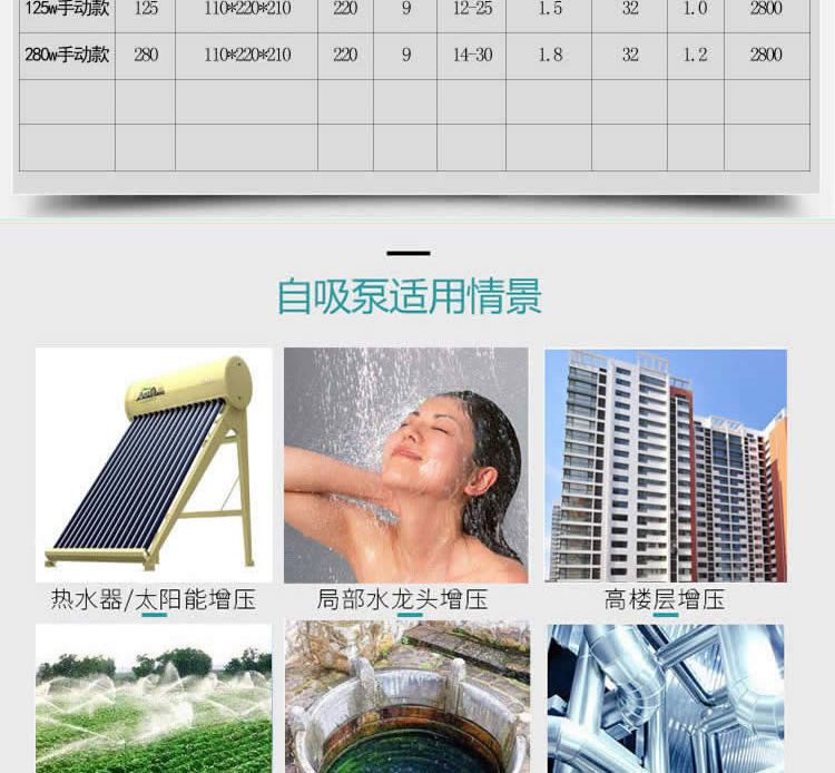 Бустерный насос 家用全自动静音增压泵自来水管水泵抽水自吸泵热水器洗澡抽吸水器