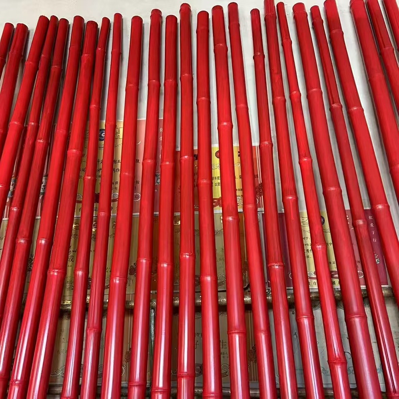 Red Bamboo Poles for Floral Art, Colorful Bamboo Poles for Wedding Props, Spray-Painted in Gold, Silver, and Orange, Rescue and Life-Saving Bamboo Poles Red Bamboo Poles for Floral Art, Colorful Bamboo Poles for Wedding Props, Spray-Painted in Gold, Silver, and Orange, Rescue and Life-Saving Bamboo Poles