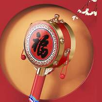Rattle Chinese hand-cranked biting rattle baby baby old-fashioned nibbling newborn traditional style rattle toy