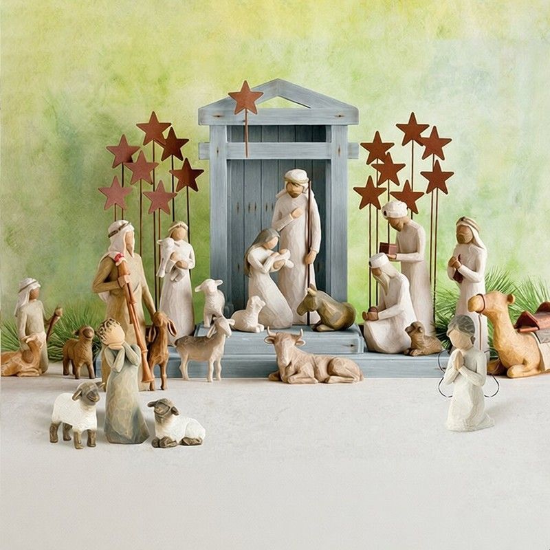 Resin Crafts of the Virgin Mary for Christmas, Nativity Scene Tabletop Decorations, Gift Set of Twenty Resin Crafts of the Virgin Mary for Christmas, Nativity Scene Tabletop Decorations, Gift Set of Twenty