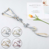 New ins style pet four-color leash small daisy plaid harness pet carrier dog chain dog rope