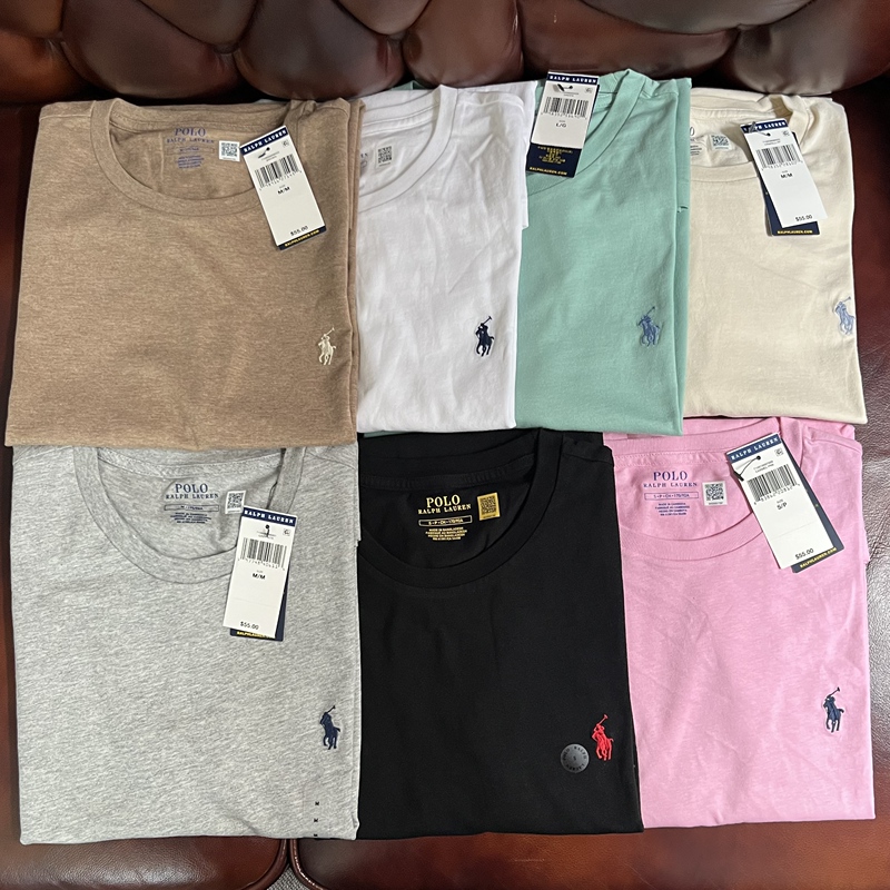 National Brand Polo Ralph Lauren/Ralph Lauren Men's Pony Logo Summer Short-Sleeve Crew Neck T-Shirt, 100% Cotton