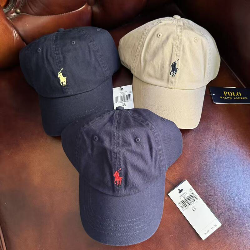 In-Stock Polo Ralph Lauren Baseball Cap Navy Blue Red Label Yellow Label Light Khaki Classic