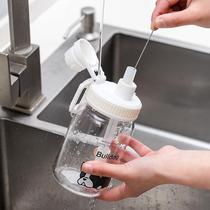 Extended straw brush bottle brush set baby water cup straw cleaning brush slender thick cleaning brush small hair brush