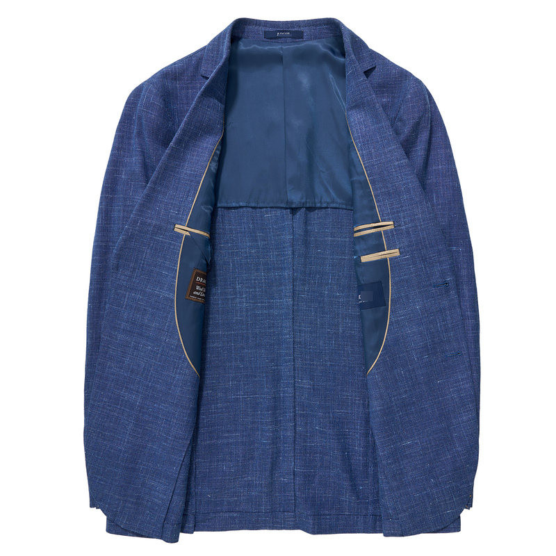 [Italian Drago Fabric] Jijia Summer Thin Wool and Linen Silk Suit, Fashionable Men's Casual Suit, Linen
