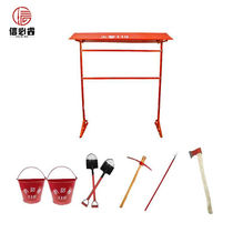 Xinbirui fire rack eight-piece fire equipment rack fire bucket spade iron tool rack multi-functional organizing rack exhibition