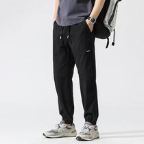 K728) Plus size mens summer new Japanese workwear casual pants mens loose plus size versatile leggings trousers