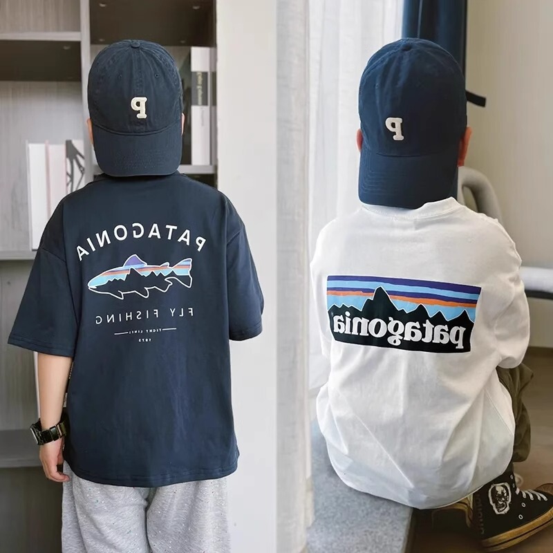 Boys' Stylish Pure Cotton Short-Sleeve T-Shirt 2026 Summer Children's Clothing for Older Boys Trendy Cool Half-Sleeve Tee Shirt