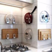 Pot lid rack without punching stainless steel table cutting board rack kitchen storage rack wall-mounted artifact creative storage#